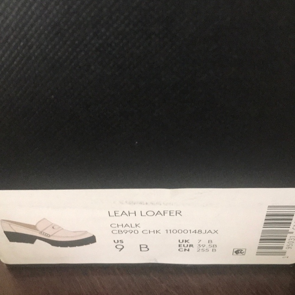 Coach White Leather Penny Loafers with Black Soles - Picture 8 of 9